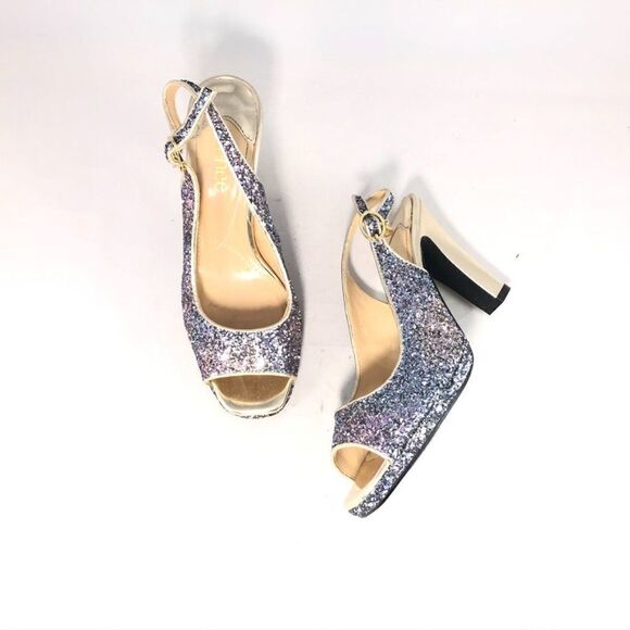 J. Renee Calador Glitter Slingback Pumps, Size 6 - Picture 2 of 15